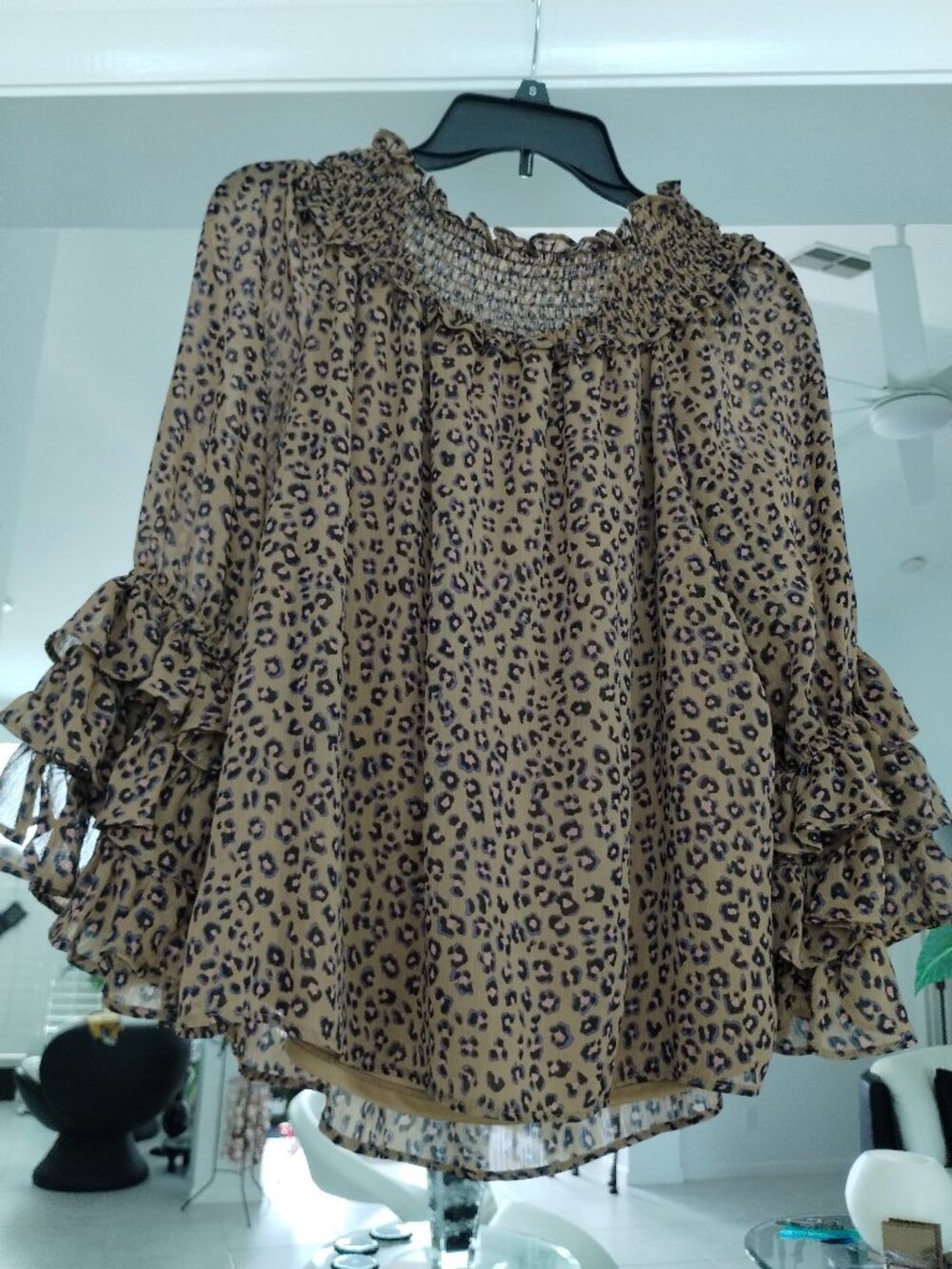 Animal print blouse
